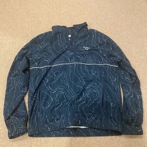 Malbon contour windbreaker navy NWT